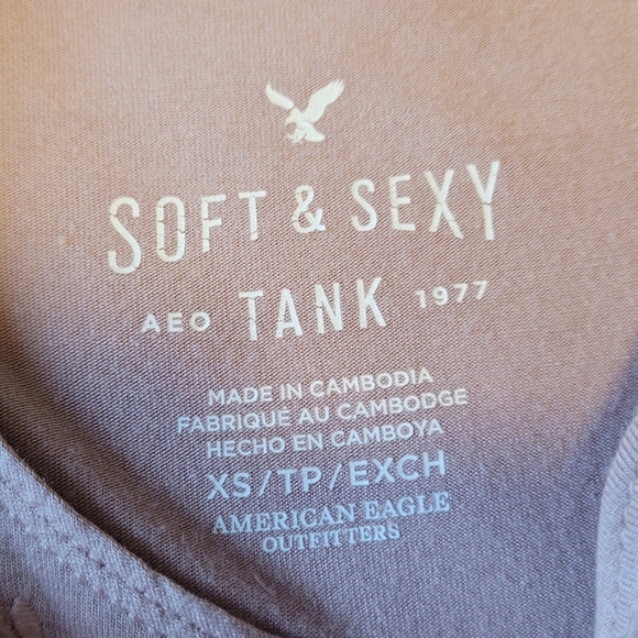 AMERICAN EAGLE OUTFITTERS Soft & Sexy Tank XS Dusty Rose - Picture 5 of 6